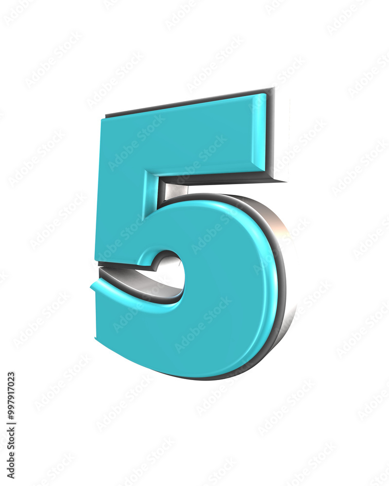 3D Render of number and symbol 3D Render of number and symbol
