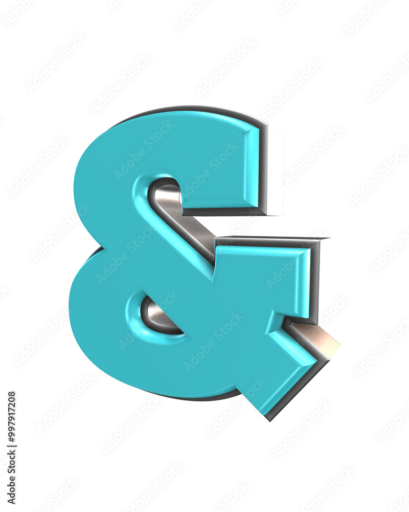 3D Render of number and symbol 3D Render of number and symbol