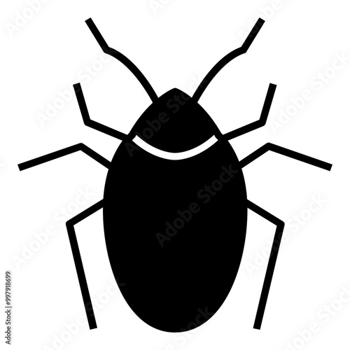 Bug Icon. Simple Insect Illustration Vector Symbol Sign.