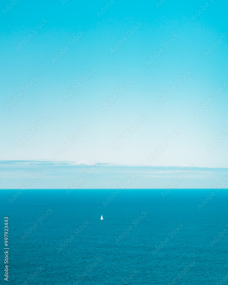 Solitude on the Horizon: A Boat at Sea Solitude on the Horizon: A Boat at Sea