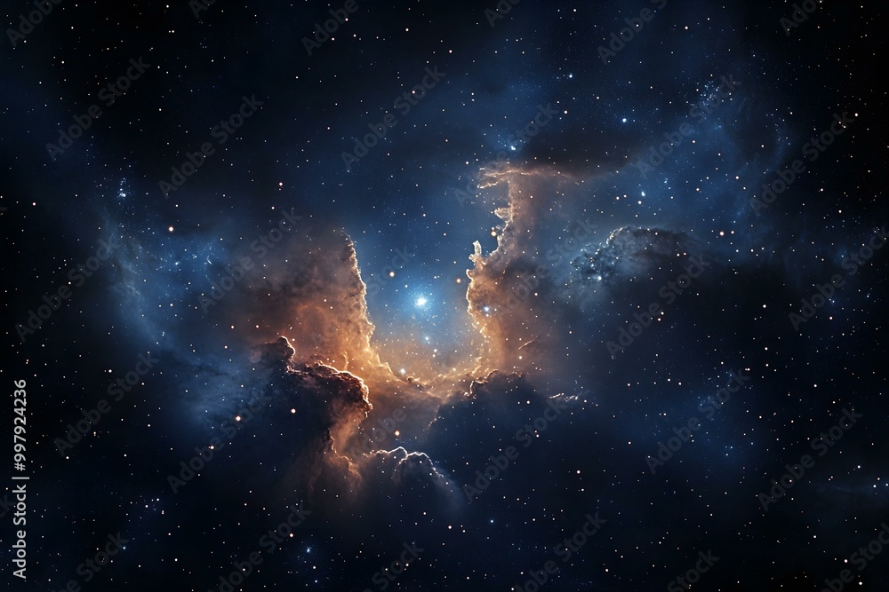 Fototapeta premium Nebula in deep space with stars