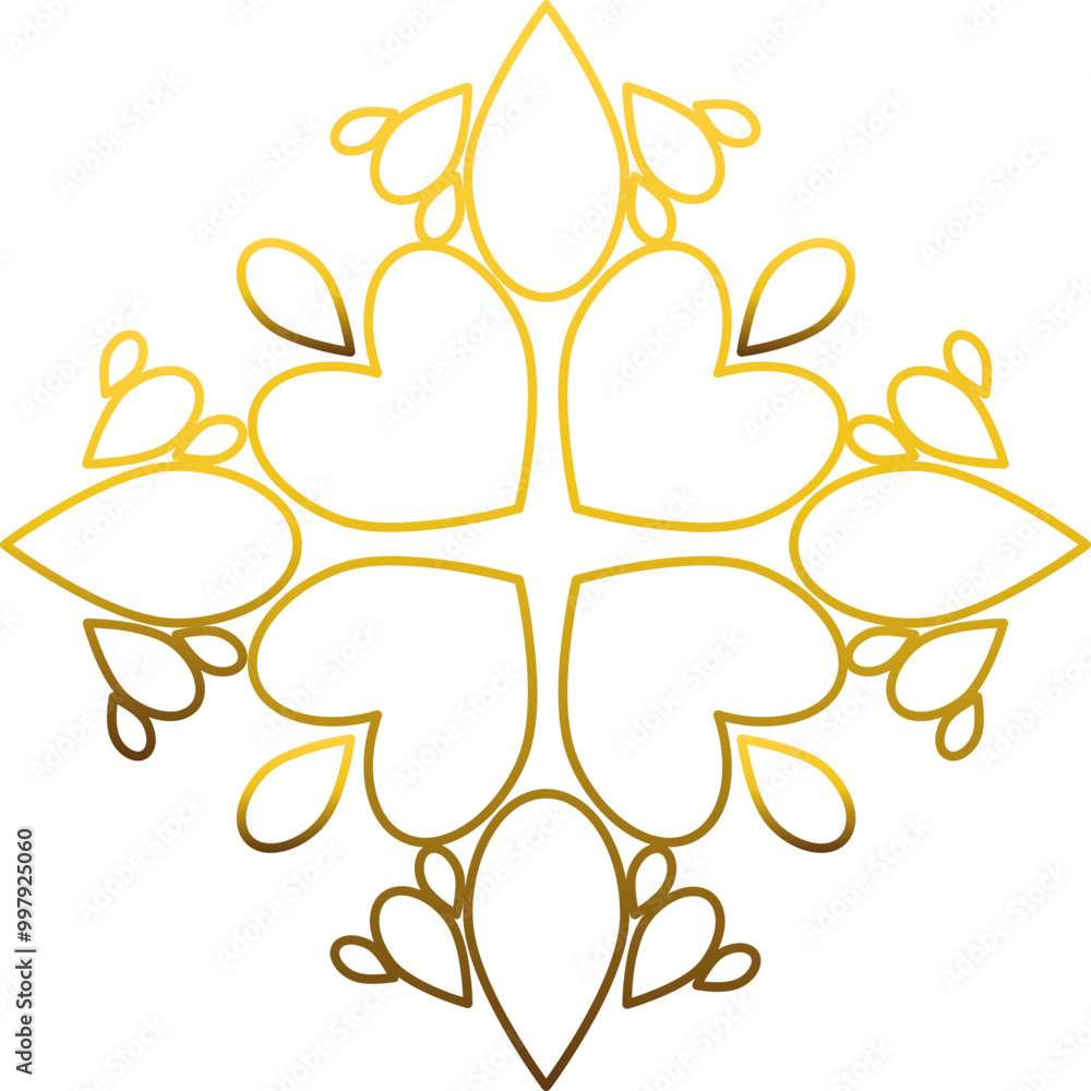 gold flower decoration design. gold flower decoration design.