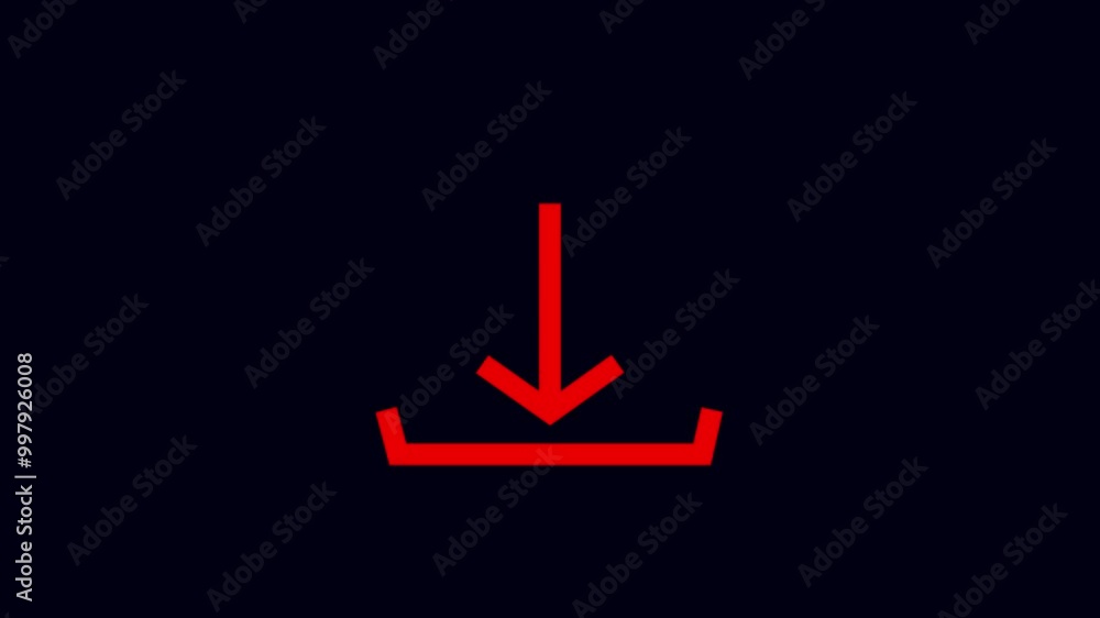 Animated icon of the download symbol. Downloading icon, loading and processing animation. Animated icon of the download symbol. Downloading icon, loading and processing animation.