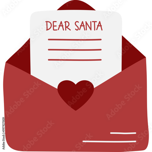 Dear Santa Envelop Letter