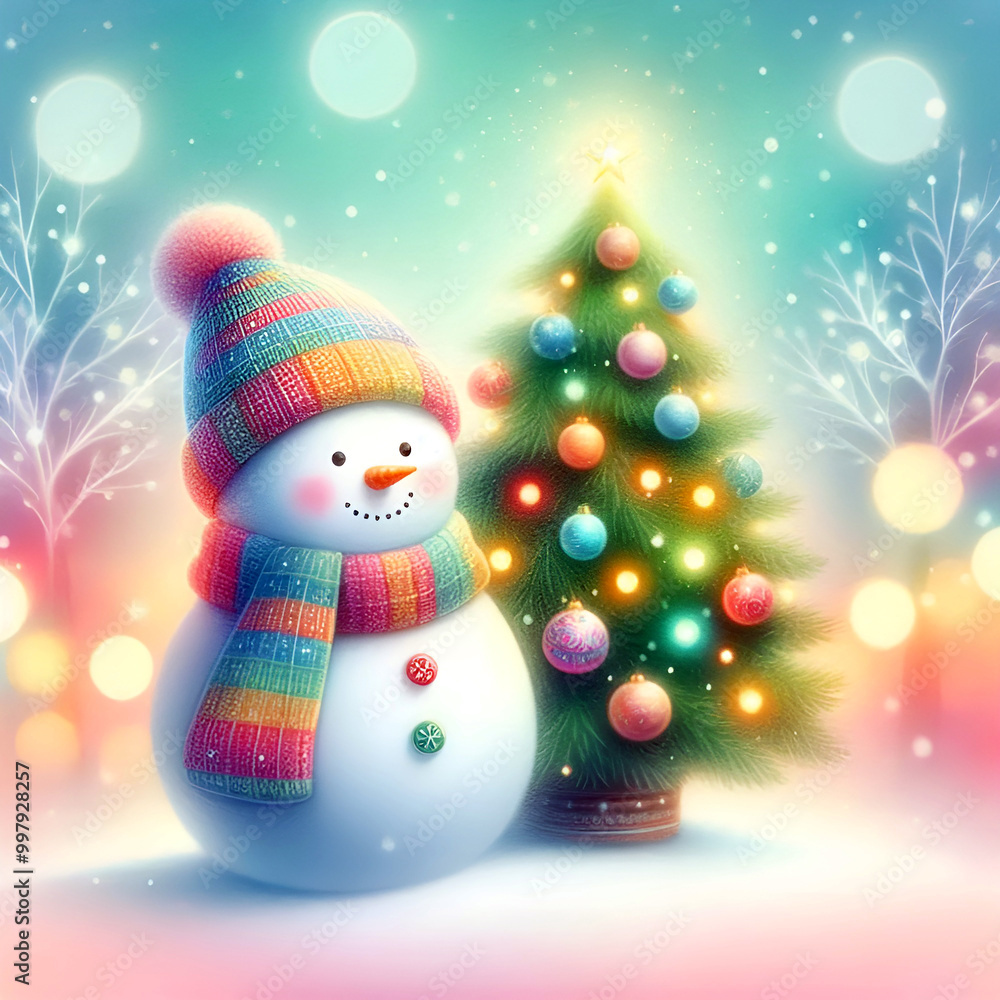 Festive Christmas Background with Tree, Red Baubles, and Twinkling Lights Festive Christmas Background with Tree, Red Baubles, and Twinkling Lights