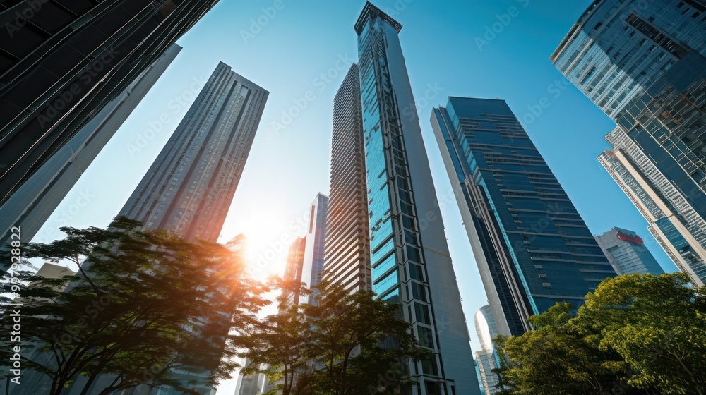 Obraz premium Modern Skyscrapers in the City