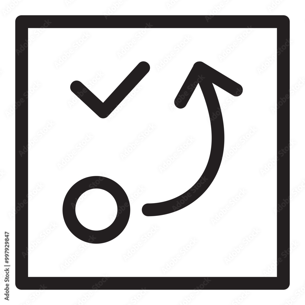 Plan Icon Outline Style. Simple Strategy Symbol Vector Illustration. Plan Icon Outline Style. Simple Strategy Symbol Vector Illustration.