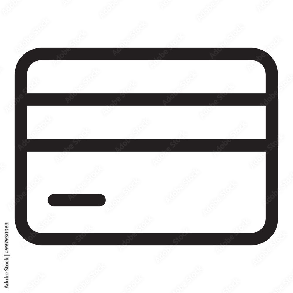 Credit Card Cvv Icon Outline Style. Simple Payment Symbol Vector Illustration. Credit Card Cvv Icon Outline Style. Simple Payment Symbol Vector Illustration.