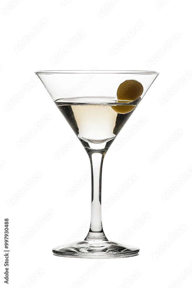a Martini isolated on transparent background, side view a Martini isolated on transparent background, side view