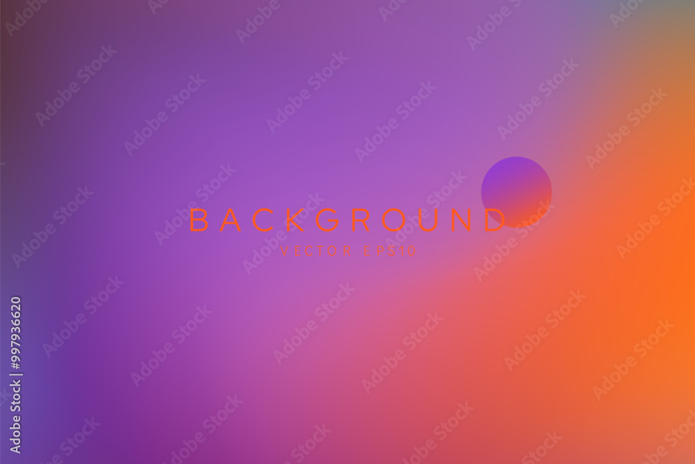 Obraz premium Soft dull purple and orange color gradient background vector design