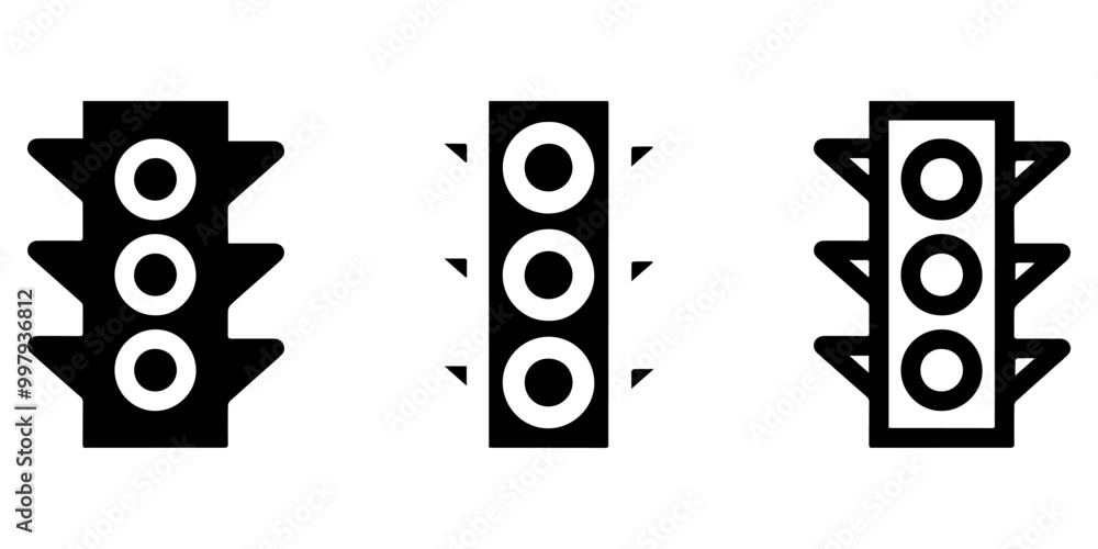 Traffic light icon set. Illustration of Road Traffic Lights. Traffic control lights. Traffic light icon set. Illustration of Road Traffic Lights. Traffic control lights.