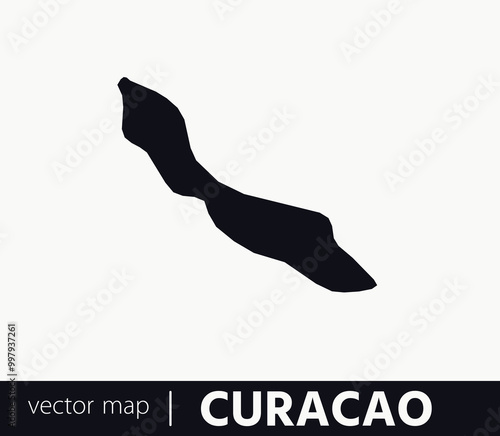 High Detailed Vector Map - Curaçao	