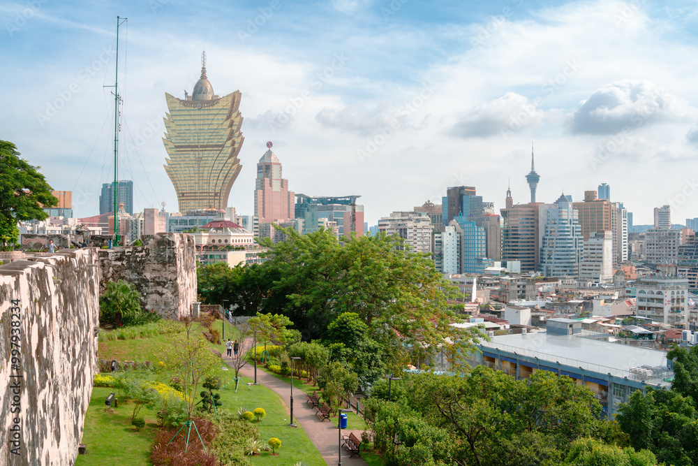 Mount Fortress and cityscape in Macau
