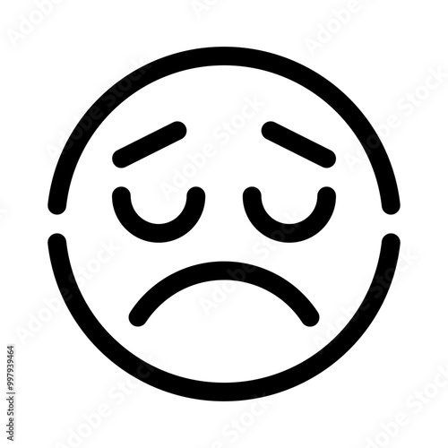 Frown Face line icon