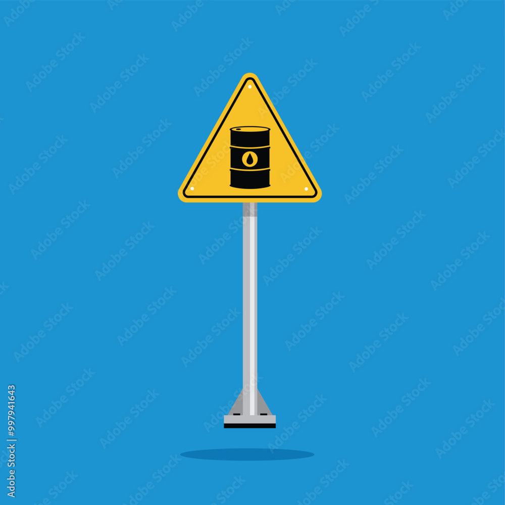 oil barrel warning sign on yellow triangle board. Suitable for posters and web icons
oil barrel warning sign on yellow triangle board. Suitable for posters and web icons