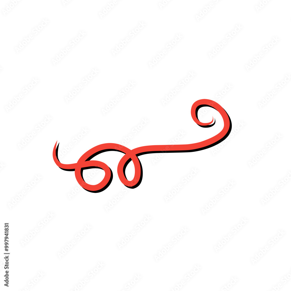 curly red swirl decoration curly red swirl decoration