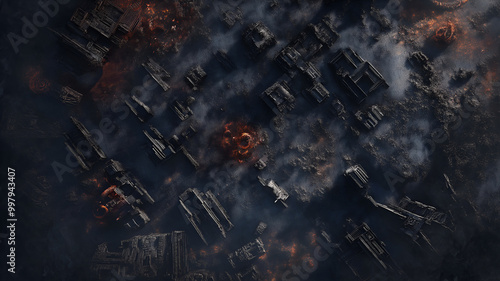 Alien City Battle Map for Sci-Fi DnD, Top-Down Tabletop Role-Playing Game Map, Futuristic Sci-Fi Adventure Background, Virtual Tabletop RPG Asset, High-Resolution Sci-Fi Urban Environment for Space Ex
