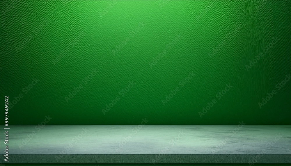 Studio with podium for product presentation. Empty floor and green wall with stand. 3D room with gradient background. Countertop with concrete or marble texture
Studio with podium for product presentation. Empty floor and green wall with stand. 3D room with gradient background. Countertop with concrete or marble texture
