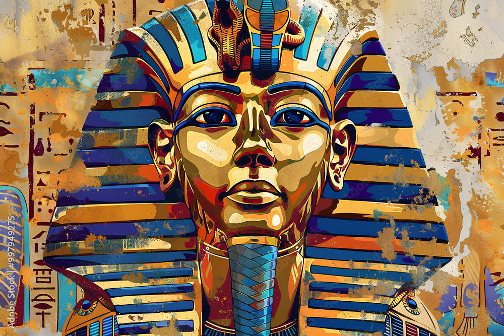 古代エジプト文明の王 ファラオのイメージ Stock Illustration | Adobe Stock