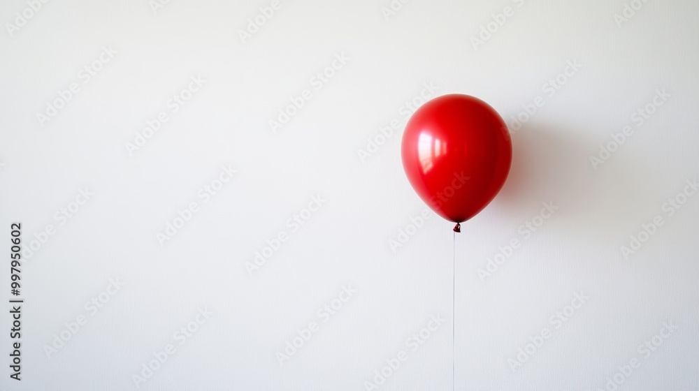 A single, gleaming red balloon hovers in isolation against a pristine white backdrop, its smooth surface reflecting a vibrant hue. A single, gleaming red balloon hovers in isolation against a pristine white backdrop, its smooth surface reflecting a vibrant hue.