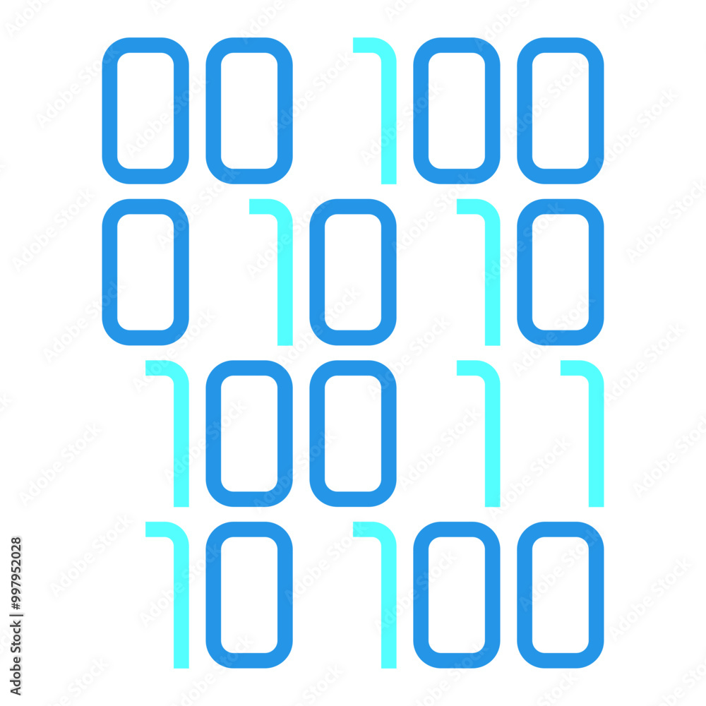 Blue Binary Code