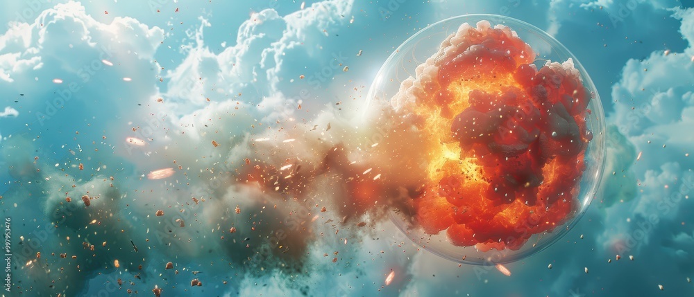 Explosive Burst in a Dramatic Sky Explosive Burst in a Dramatic Sky