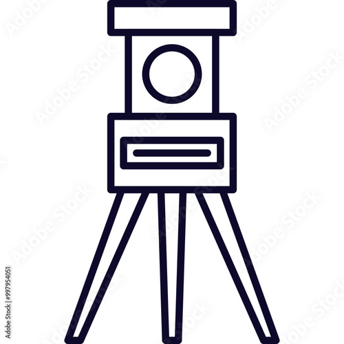 Theodolite Line Icon