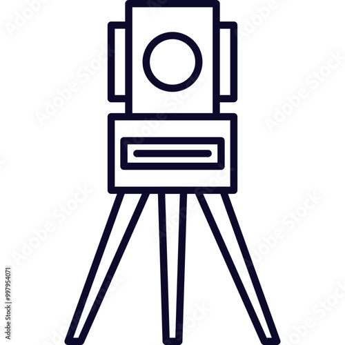 Theodolite Line Icon