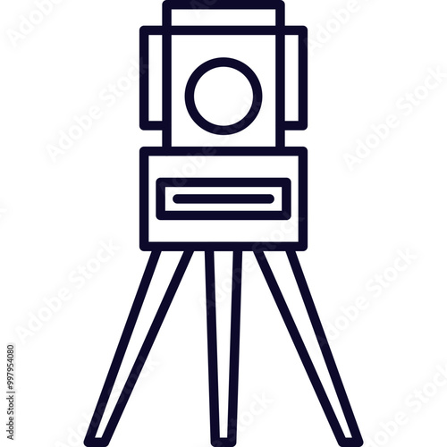Theodolite Line Icon