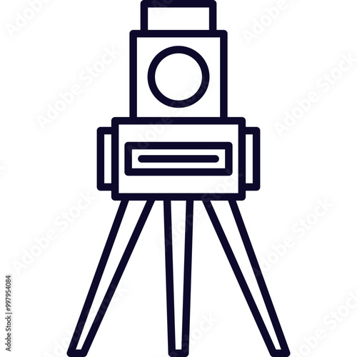Theodolite Line Icon