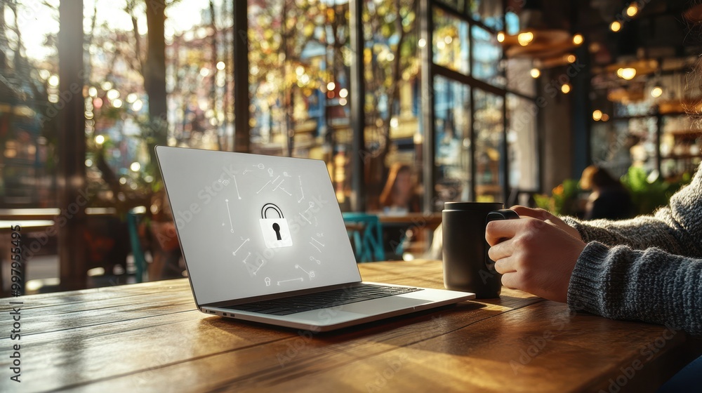The Laptop with Lock Icon The Laptop with Lock Icon