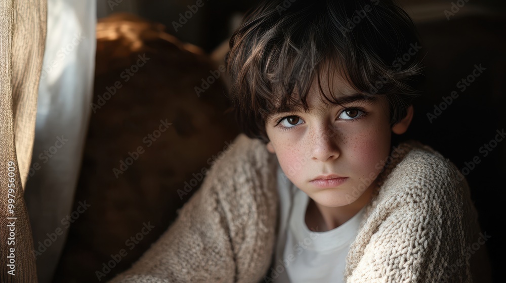 The Thoughtful Young Boy The Thoughtful Young Boy