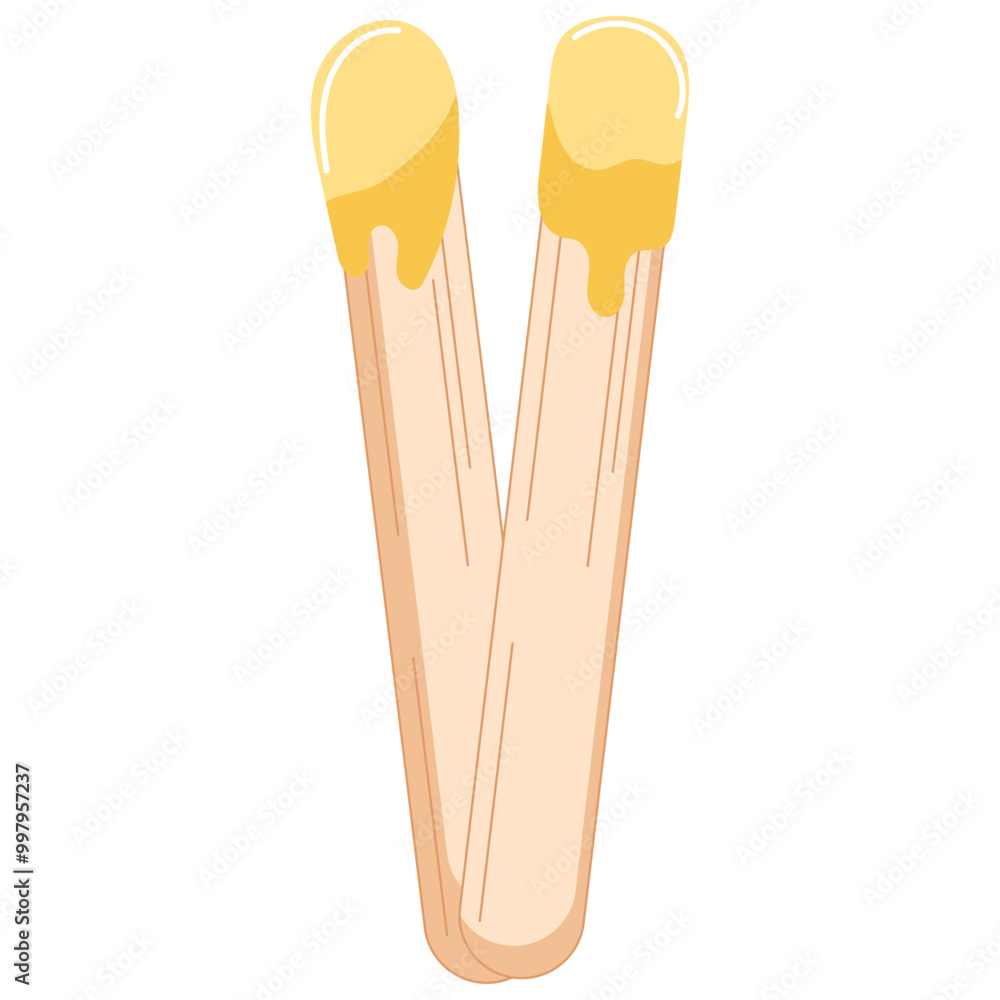 Yellow Wax Stick Illustration Yellow Wax Stick Illustration
