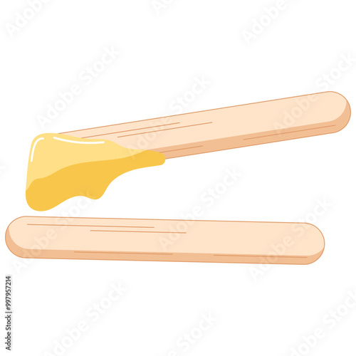 Yellow Wax Stick Illustration
