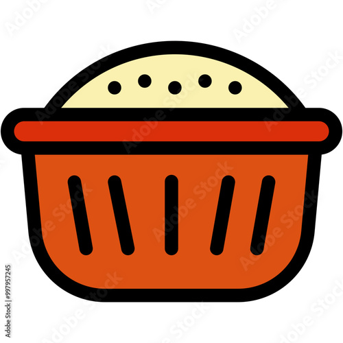 Vector Icon Souffle, Food and Restaurant, Dish, Frozen, French