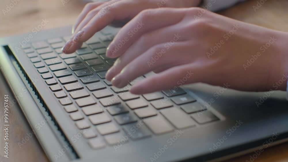 hands typing on computer keyboard, moving camera, business man working on laptop pc in office. hands typing on computer keyboard, moving camera, business man working on laptop pc in office.