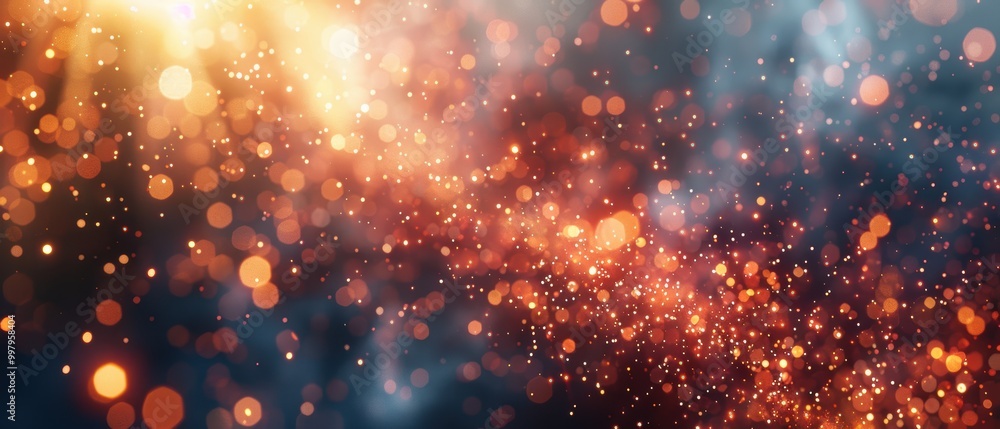 Fototapeta premium Dynamic Explosion of Light Particles in Beautiful Harmony