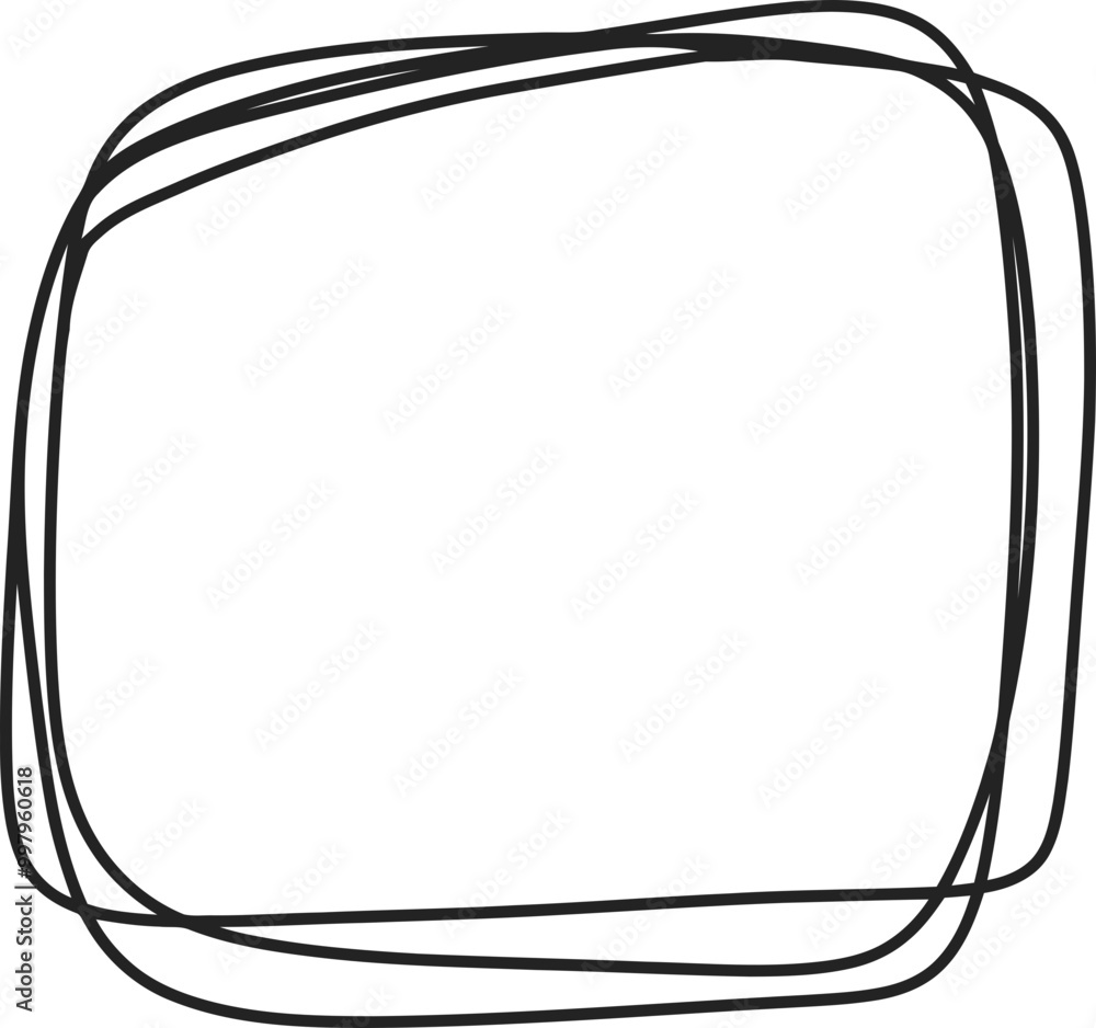 hand drawn square frames line border