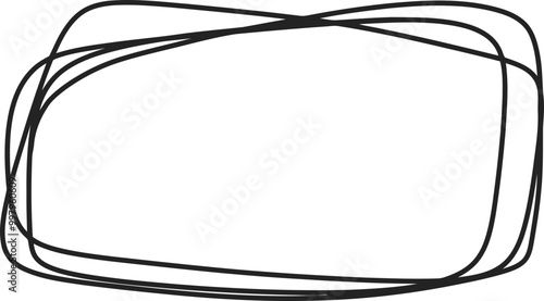 hand drawn square frames line border