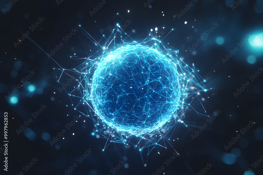 Futuristic Neural Network Logo Futuristic Neural Network Logo