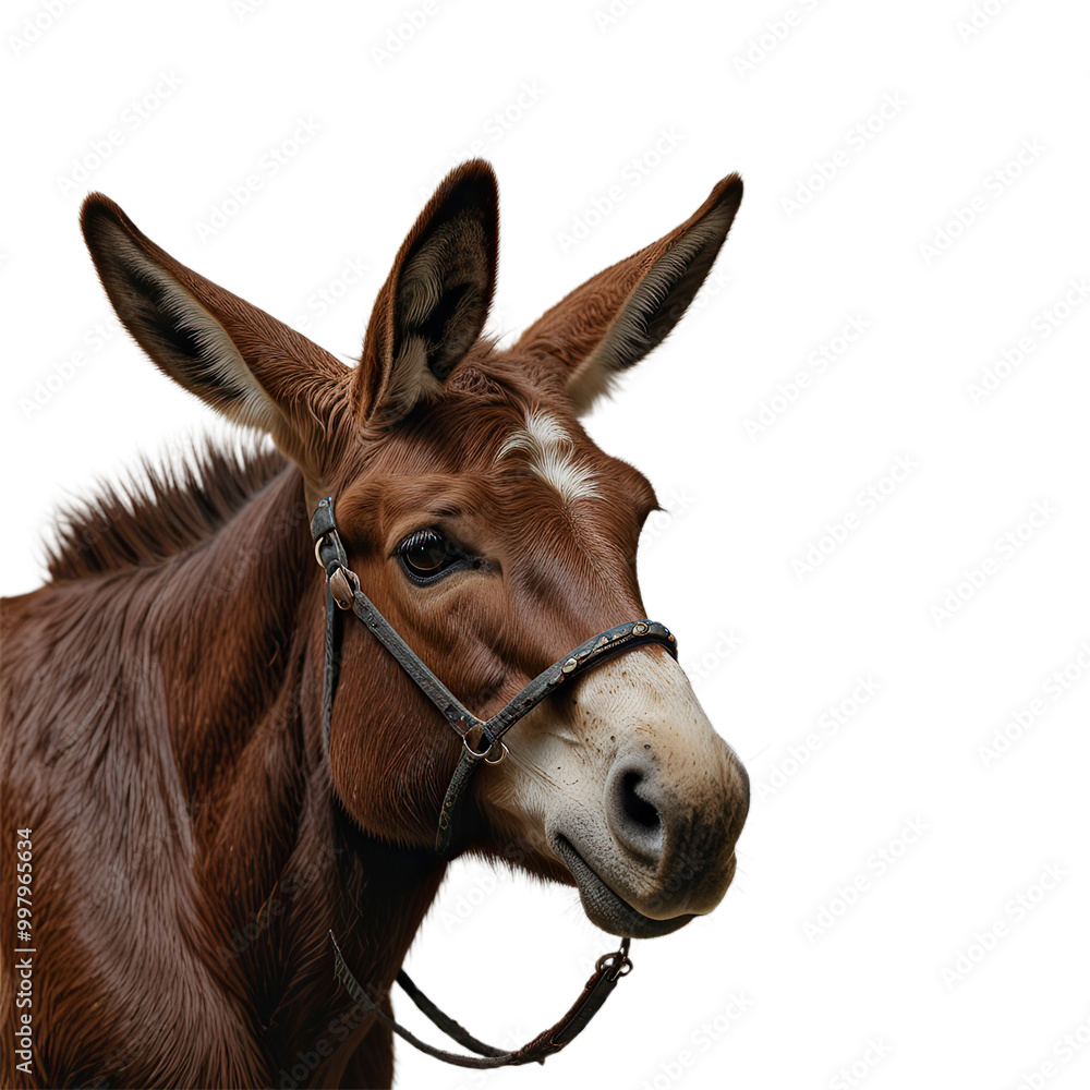 portrait of a donkey with transparent background PNG and JPEG image portrait of a donkey with transparent background PNG and JPEG image