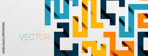 Color bend lines with shadow texture effect. Vector Illustration For Wallpaper, Banner, Background, Card, Book Illustration, landing page