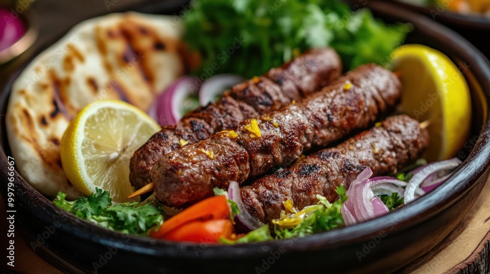Delicious Kebabs with Lemon and Onion Delicious Kebabs with Lemon and Onion