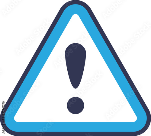 A triangular warning sign with an exclamation mark, symbolizing alert or caution.