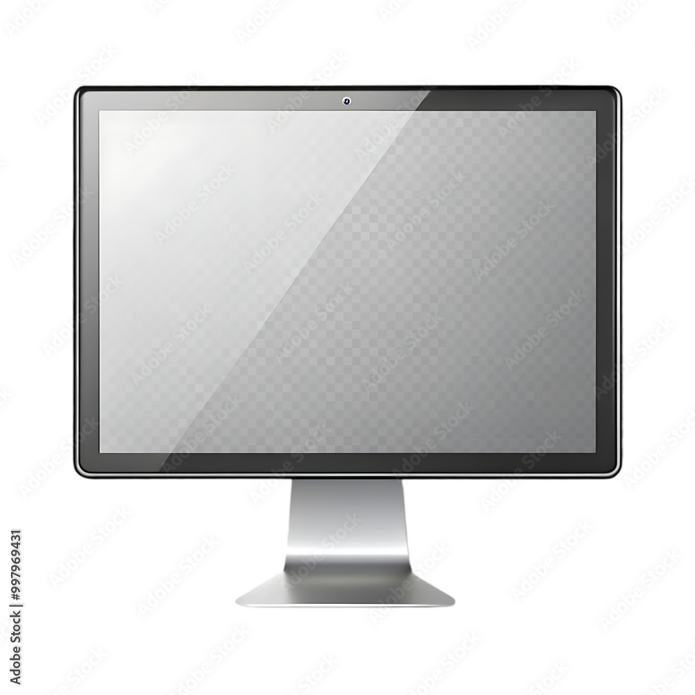 Fototapeta premium Computer monitor with transparent screen