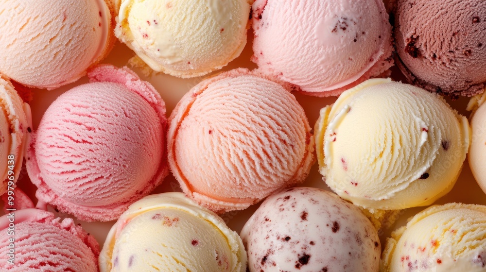Assortment of Ice Cream Scoops Assortment of Ice Cream Scoops