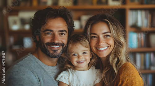 Close-Up of a Framed Family Photo on a Shelf, Capturing Cherished Memories and the Essence of Togetherness in a Warm and Inviting Home Environment 