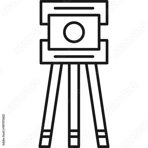 Theodolite Line Icon