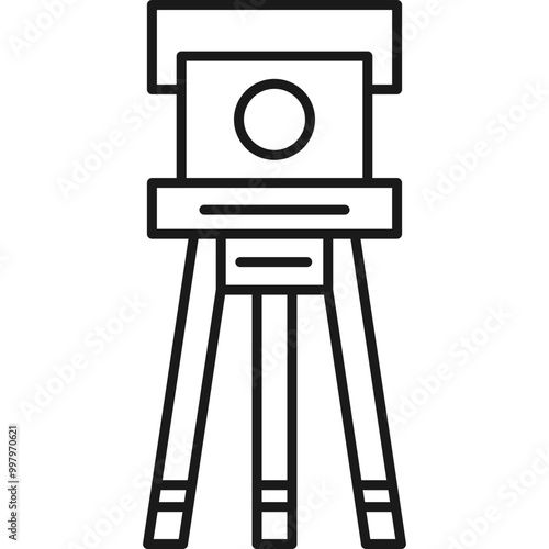 Theodolite Line Icon