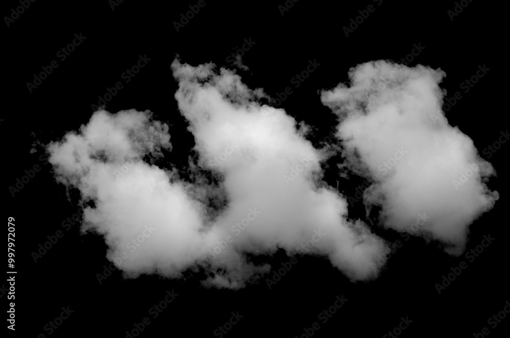 Smoke Cloud Isolated on Black Background,White cloud. Smoke Cloud Isolated on Black Background,White cloud.